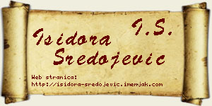 Isidora Sredojević vizit kartica